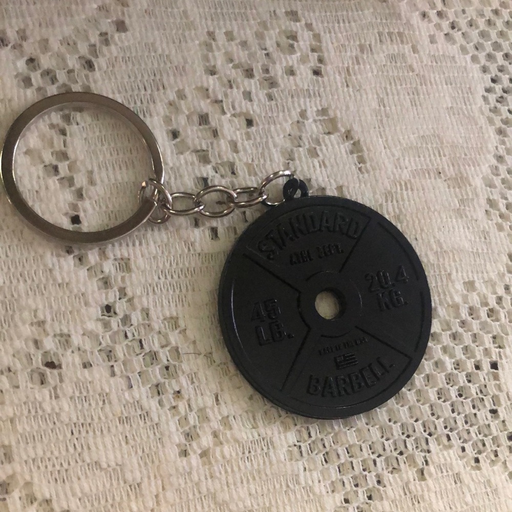 Weight plate , weight lifter-charm key ring